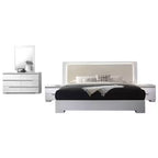 Best Master Athen 4-Piece White Lacquer Queen Bedroom Set – Athen-4pc