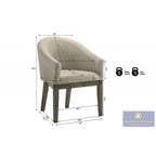 Best master Newark-5PC 5 pc Newark 59" round weathered grey finish wood dining table set