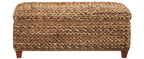 Coaster 500215 Laughton amber woven banana leaf rattan look storage bedroom entry bench