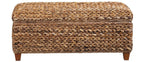 Coaster 500215 Laughton amber woven banana leaf rattan look storage bedroom entry bench