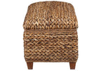 Coaster 500215 Laughton amber woven banana leaf rattan look storage bedroom entry bench