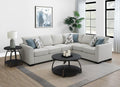 Coaster 500818 2 pc Ashford greige chenille fabric pull out sleeper sofa sectional
