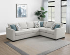 Coaster 500818 2 pc Ashford greige chenille fabric pull out sleeper sofa sectional