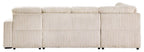 Coaster 501205 3 pc Devonshire camel corduroy fabric sectional sofa with storage chaise and pop up sleep area