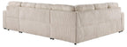Coaster 501205 3 pc Devonshire camel corduroy fabric sectional sofa with storage chaise and pop up sleep area