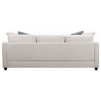 Coaster 501840 2 pc Winston porter tishie cream colored fabric transitional style sectional sofa