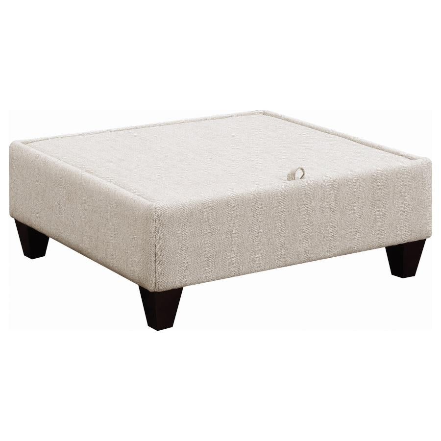 Coaster 501840 2 pc Winston porter tishie cream colored fabric transitional style sectional sofa