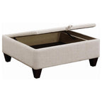 Coaster 501840 2 pc Winston porter tishie cream colored fabric transitional style sectional sofa