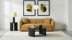 Coaster 503061-S2 2 pc Aleisha mustard yellow chenille fabric sofa and love seat set