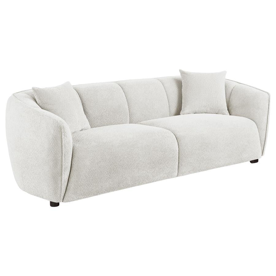 Coaster 503064-S2 2 pc Aleisha ivory chenille fabric sofa and love seat set