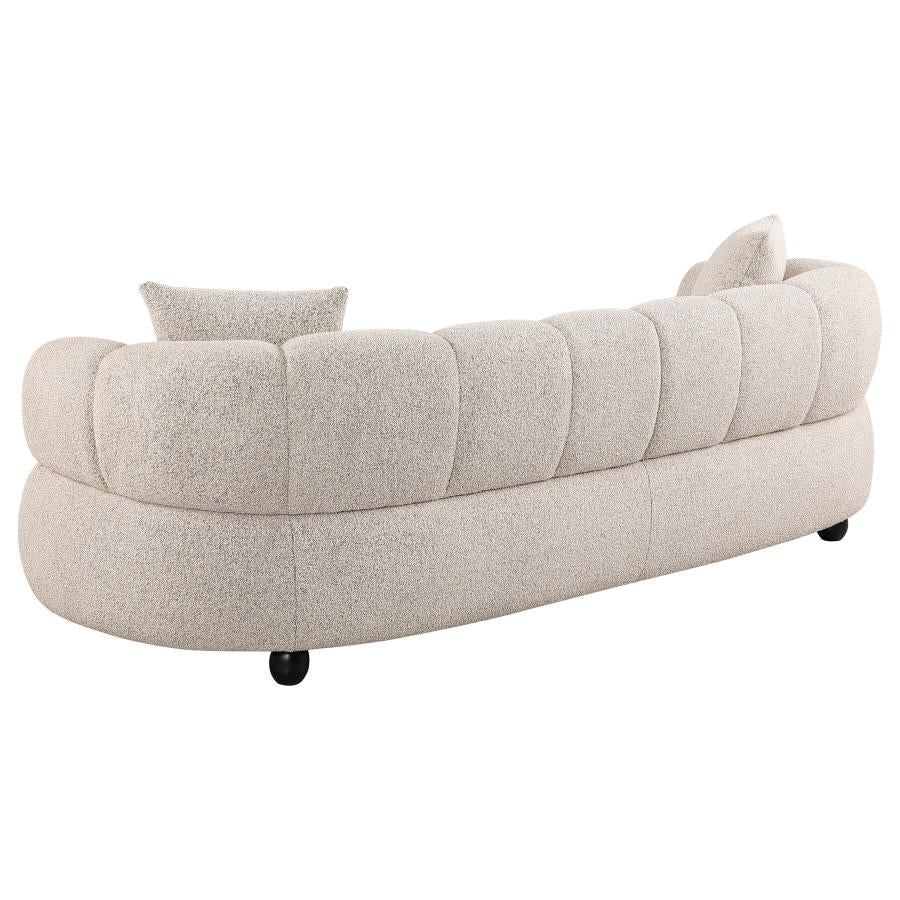 Coaster 503721-S2 2 pc Whitney pebble woven fabric channel tufted sofa and love seat set
