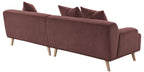 Coaster 503957  Elizabeth wine red corduroy fabric 102" extra long sofa mid-century modern style