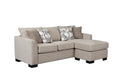 Coaster 504778 2 pc Storey camel fabric sectional sofa with reversible ottoman chaise and pull out sleeper