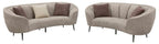 Coaster 504837-S2 2 pc Ellorie beige fabric kidney shaped sofa and love seat set with curved sloping arms