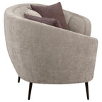 Coaster 504837-S2 2 pc Ellorie beige fabric kidney shaped sofa and love seat set with curved sloping arms