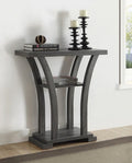Carlett Grey Wood Hallway Entry Console Table with Shelf – 5063-GREY