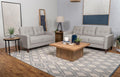 Coaster 506785-S2 2 pc Wildon home bowen performance beige fabric mid century modern sofa and love seat set