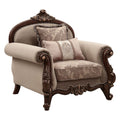 Acme 50692 Astoria grand nebel mehadi walnut finish wood velvet fabric oversized accent chair