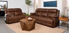 Coaster 508281-S2 2 pc Ellington dark brown microfiber sofa and love seat set with overstuffed arms