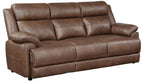 Coaster 508281-S2 2 pc Ellington dark brown microfiber sofa and love seat set with overstuffed arms