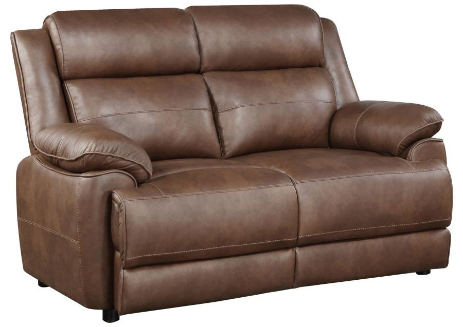 Coaster 508281-S2 2 pc Ellington dark brown microfiber sofa and love seat set with overstuffed arms