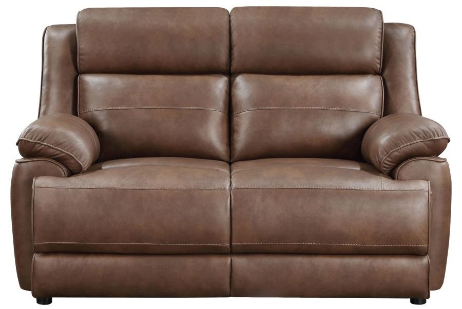 Coaster 508281-S2 2 pc Ellington dark brown microfiber sofa and love seat set with overstuffed arms
