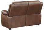 Coaster 508281-S2 2 pc Ellington dark brown microfiber sofa and love seat set with overstuffed arms