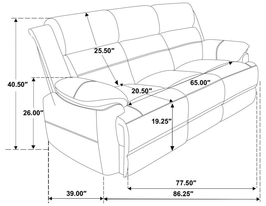 Coaster 508281-S2 2 pc Ellington dark brown microfiber sofa and love seat set with overstuffed arms