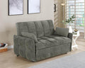 Coaster 508308 Latitude run kanza cotswold dark grey chenille fabric sofa fold down pop up sleeper bed