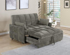 Coaster 508308 Latitude run kanza cotswold dark grey chenille fabric sofa fold down pop up sleeper bed