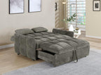 Coaster 508308 Latitude run kanza cotswold dark grey chenille fabric sofa fold down pop up sleeper bed