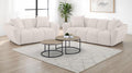Coaster 509301-S2 2 pc Destino light grey chenille fabric sofa and love seat set rounded arms