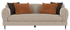 Coaster 509411-S2 2 pc Jade latte chenille fabric sofa and love seat set overstuffed arms mid-century modern