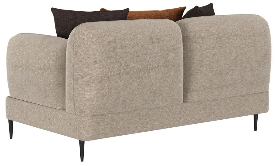 Coaster 509411-S2 2 pc Jade latte chenille fabric sofa and love seat set overstuffed arms mid-century modern