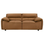 Coaster 509501-S2 2 pc Buxton orange 100% top grain leather minimalism low back sofa and love seat set