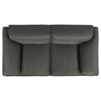 Coaster 509504-S2 2 pc Buxton graphite grey 100% top grain leather minimalism low back sofa and love seat set