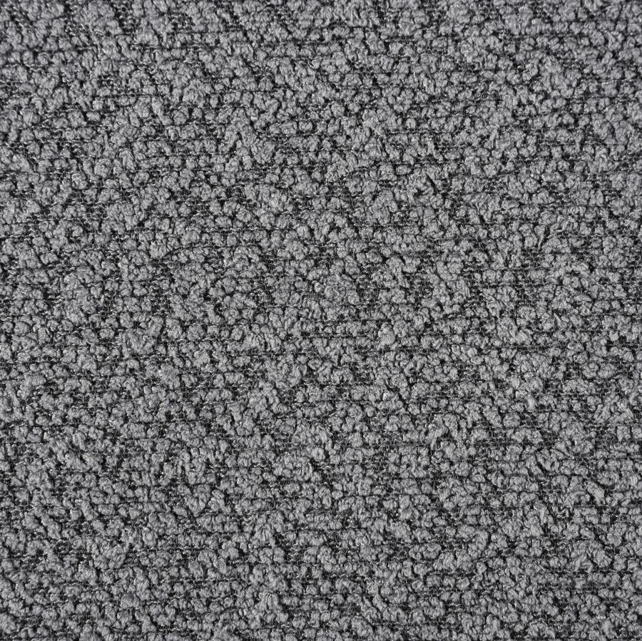 Coaster 509540 2 pc Caspian grey fuzzy teddy bear fabric sectional sofa with chaise and low arms