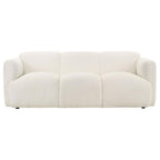 Coaster 509811-S2 2 pc Dorset soft white textured fabric sofa and love seat set rounded arms