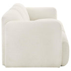 Coaster 509811-S2 2 pc Dorset soft white textured fabric sofa and love seat set rounded arms