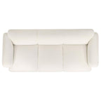 Coaster 509811-S2 2 pc Dorset soft white textured fabric sofa and love seat set rounded arms