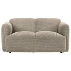 Coaster 509814-S2 2 pc Dorset soft brown textured fabric sofa and love seat set rounded arms
