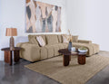 Coaster 509961 Octavia camel soft fabric tufted mid-century modern sectional sofa with chaise