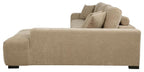 Coaster 509961 Octavia camel soft fabric tufted mid-century modern sectional sofa with chaise