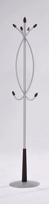 Modern Chrome Metal Coat Rack with Multiple Hooks – 510