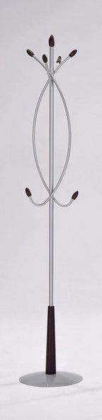 Modern Chrome Metal Coat Rack with Multiple Hooks – 510