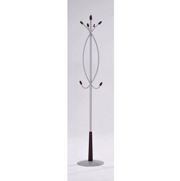 Modern Chrome Metal Coat Rack with Multiple Hooks – 510