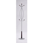 Modern Chrome Metal Coat Rack with Multiple Hooks – 510