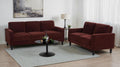Coaster 511211-S2 2 pc Ruth rust red fabric sofa and love seat set with squared track arms