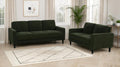 Coaster 511214-S2 2 pc Ruth matcha green fabric sofa and love seat set with squared track arms