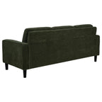 Coaster 511214-S2 2 pc Ruth matcha green fabric sofa and love seat set with squared track arms
